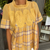 Louise Plaid Babydoll Top