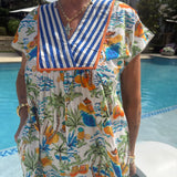 Pippa Tropical Print Mini Dress