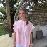 Baylee Pink Ruffled Top