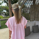 Baylee Pink Ruffled Top