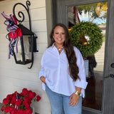 Willa White Button-Down Shirt