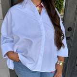 Willa White Button-Down Shirt