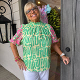 Jessica Abstract Blouse