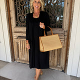 Soft Landing Black Sleeveless Dress