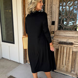 Soft Landing Black Sleeveless Dress