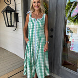 Morgan Gingham Midi Dress