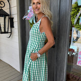 Morgan Gingham Midi Dress