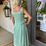 Morgan Gingham Midi Dress