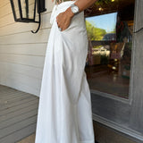 Pleated Detail Wide Leg Pants