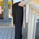 Black Georgie Wide Leg Bottom