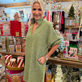 Green Betsy Collar Tweed Dress