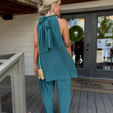 Teal Tunic Pant Set