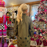 Olive Sparkle Celia Dress