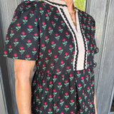 Debbie Black Block Print Mini