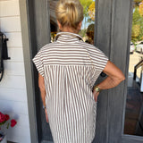Dove Striped Button Down Mini
