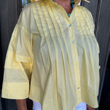 Laurel Yellow Pleated Blouse