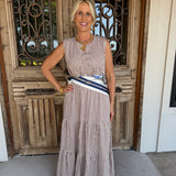 Georgia Brown Gingham Maxi
