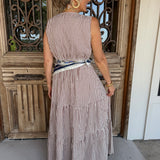 Georgia Brown Gingham Maxi