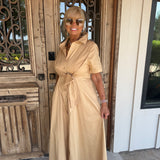 Karen Khaki Shirt Dress
