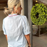 Light Blue Elaine Top