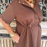 Mable Brown Mini Dress