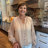 Loro Ruffled Blush Top