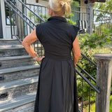 Sally Black Midi Dress