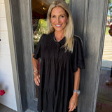 Henley Black Mini Dress