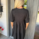 Henley Black Mini Dress