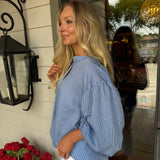 Hillary Pinstripe Blouse