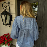 Hillary Pinstripe Blouse