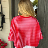Rosey Striped Top