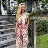 Annie Block Print Pant Set