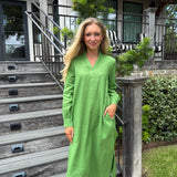 Gwen Green Apple Linen Maxi