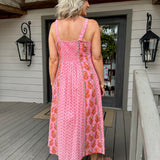 Pink Block Print Sundress