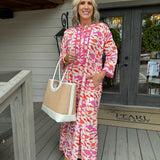 Fish Print Caftan Dress