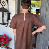 Mawra Brown Suede Mini