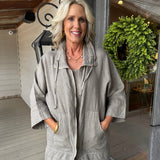 Taupe Zip Front Jacket