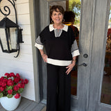 Helena Black Sweater Top