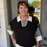 Helena Black Sweater Top