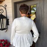 Ivory Bubble Hem Jacket