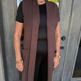 Espresso Open Knit Cardigan