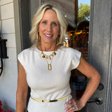 Cream Boatneck Sweater