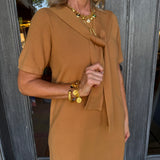 Avery Camel Mini Dress