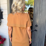 Avery Camel Mini Dress