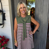 Olive Stripe Mini