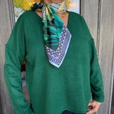 Hunter Green V-Neck Sweater