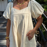 Erica Ecru Denim Romper