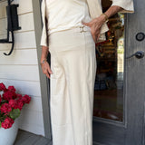 Nylah Detail Wide Leg Crop Pant