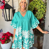 Carol Green Mini Dress